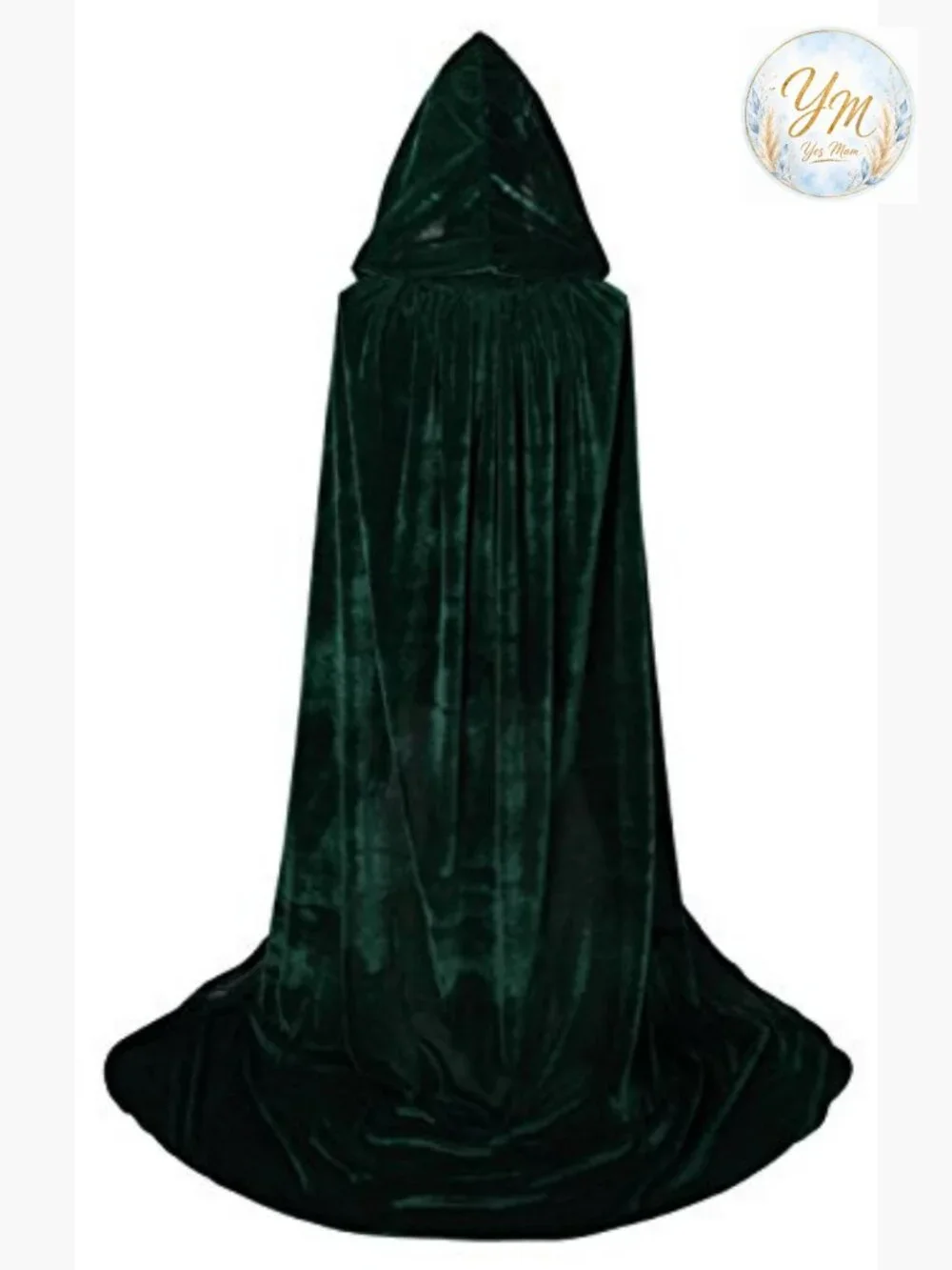Unisex Velvet Hooded Cloak Cape for Halloween Cosplay Costume